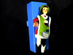 7 1/2'' VINTAGE EROS SIENA TROMBETTO MALE JESTER DOLL, TAG